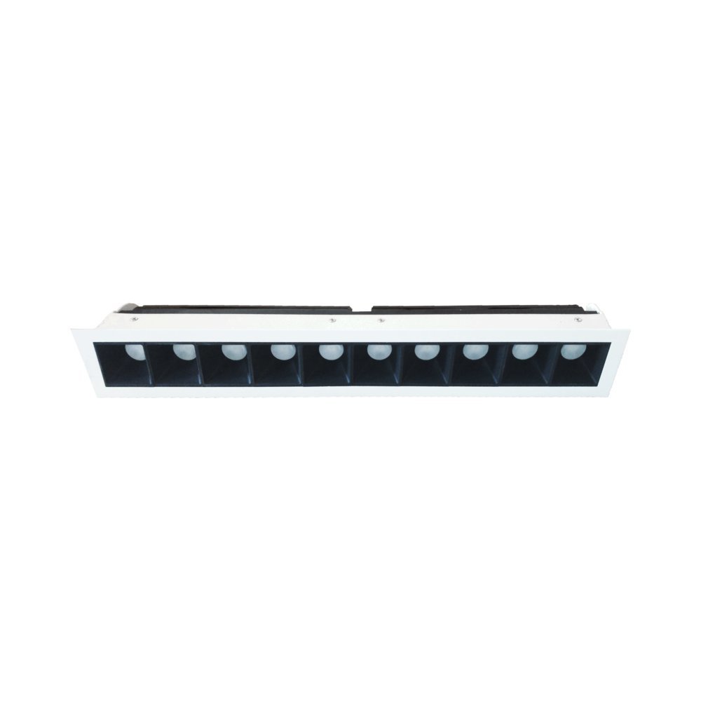 שקוע לד מלבני PILOT 10X3W, אור חם 30° שקוע לד מלבני PILOT 10X3W, אור חם 30°