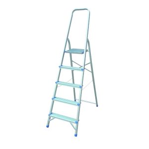 סולם אלומיניום 5 שלבים EN131 5-Step Aluminum Ladder צבע כסוף Silver