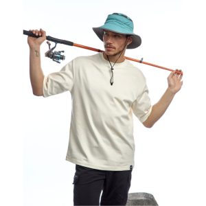 טי-שירט דגם Oversized Lewis בז' טי-שירט דגם Oversized Lewis בז'