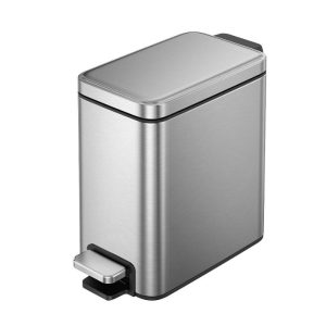 פח אשפה מלבני פדל אקו 5 ליטר EKO GENIE Rectangular Pedal Bin צבע נירוסטה Stainless Steel